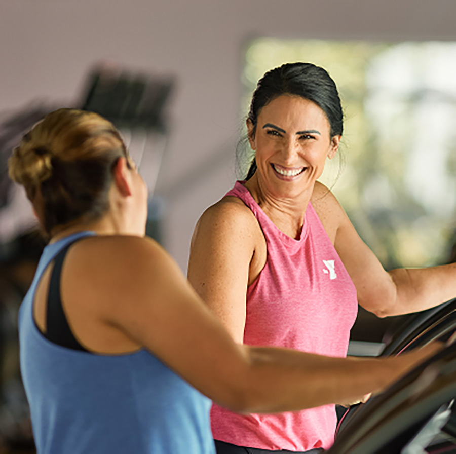 Members exercising at a Y wellness center