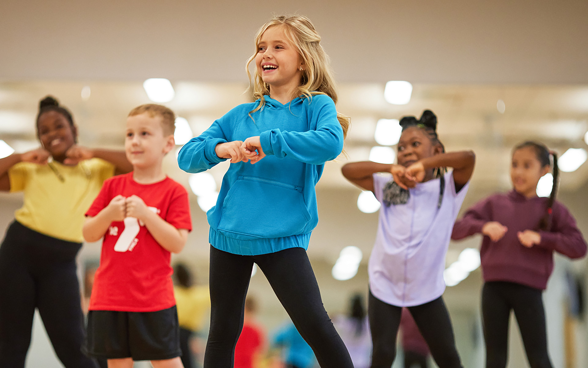 Kids dancing in a youth program